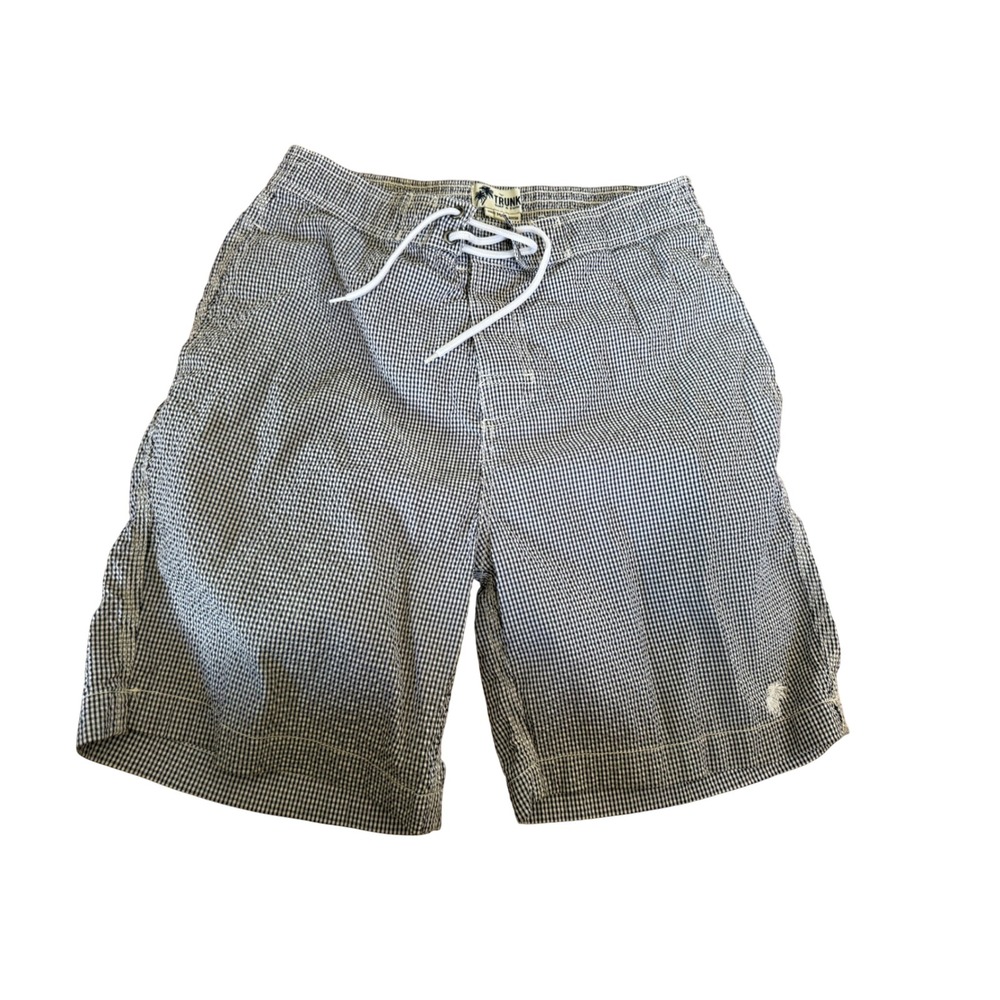 Trunks Surf & Swim Co swim trunks black and white checkered swim beach vacation